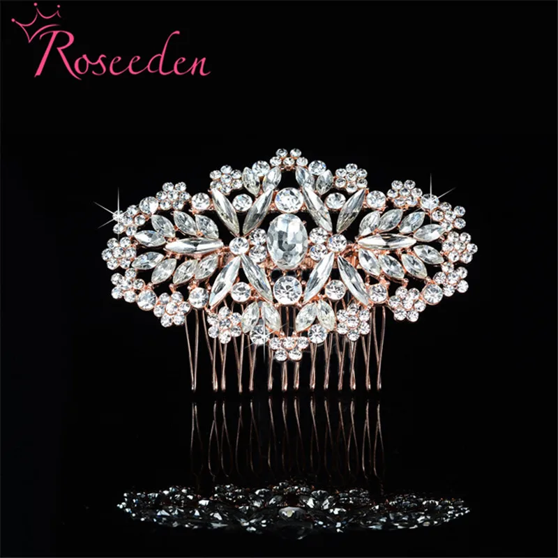 Wedding Hair Comb Vintage Hair Accessories Crystal Classic Gold or Silver or Rose gold Rhinestone Bridal Hair Comb Cla Headpiece