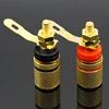2pcs Gold Plated Amplifier Speaker Terminal Binding Post Banana Plug Socket Connector Suitable for 4mm banana plugs ► Photo 1/4