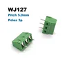 Шаг 5,0 мм Винт PCB клеммный блок разъем прямой контакт 2P 3P 5 мм WJ127 блоки разъемы morsettiera 300V 12A 14AWG ► Фото 3/6