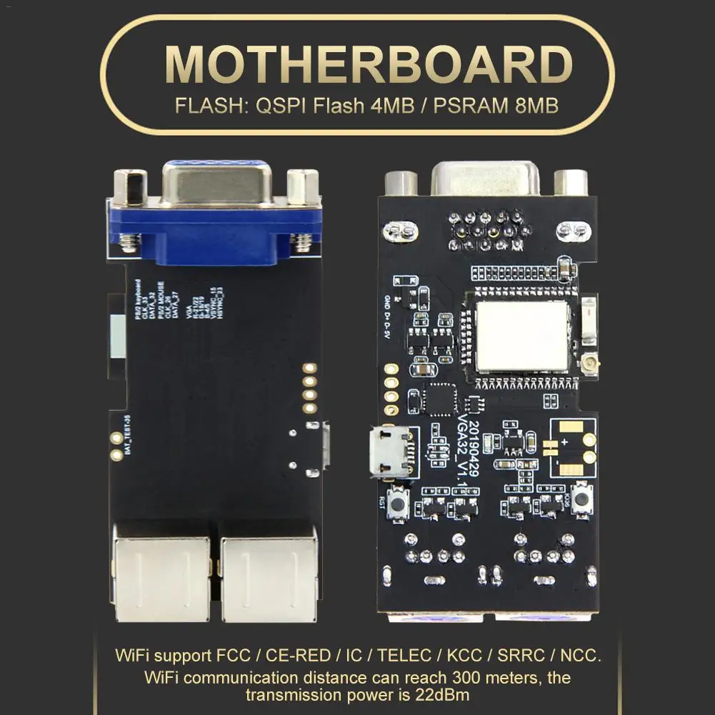 Для ESP32 VGA32 V1.1 контроллер PS2 мышь клавиатура графика контроллера библиотеки игровой двигатель ANSI VT терминал