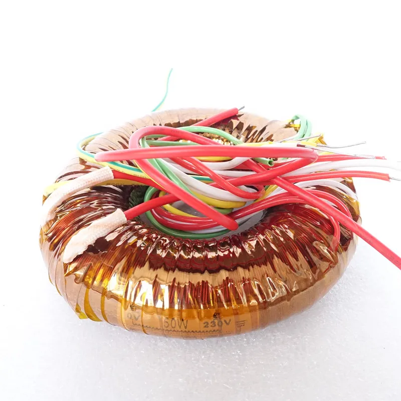 50W 4N OFC O-type audio transformer for DAC pre-amp OUTPUT AC18V~0~18V 0~9V 0~9V INPUT 230V