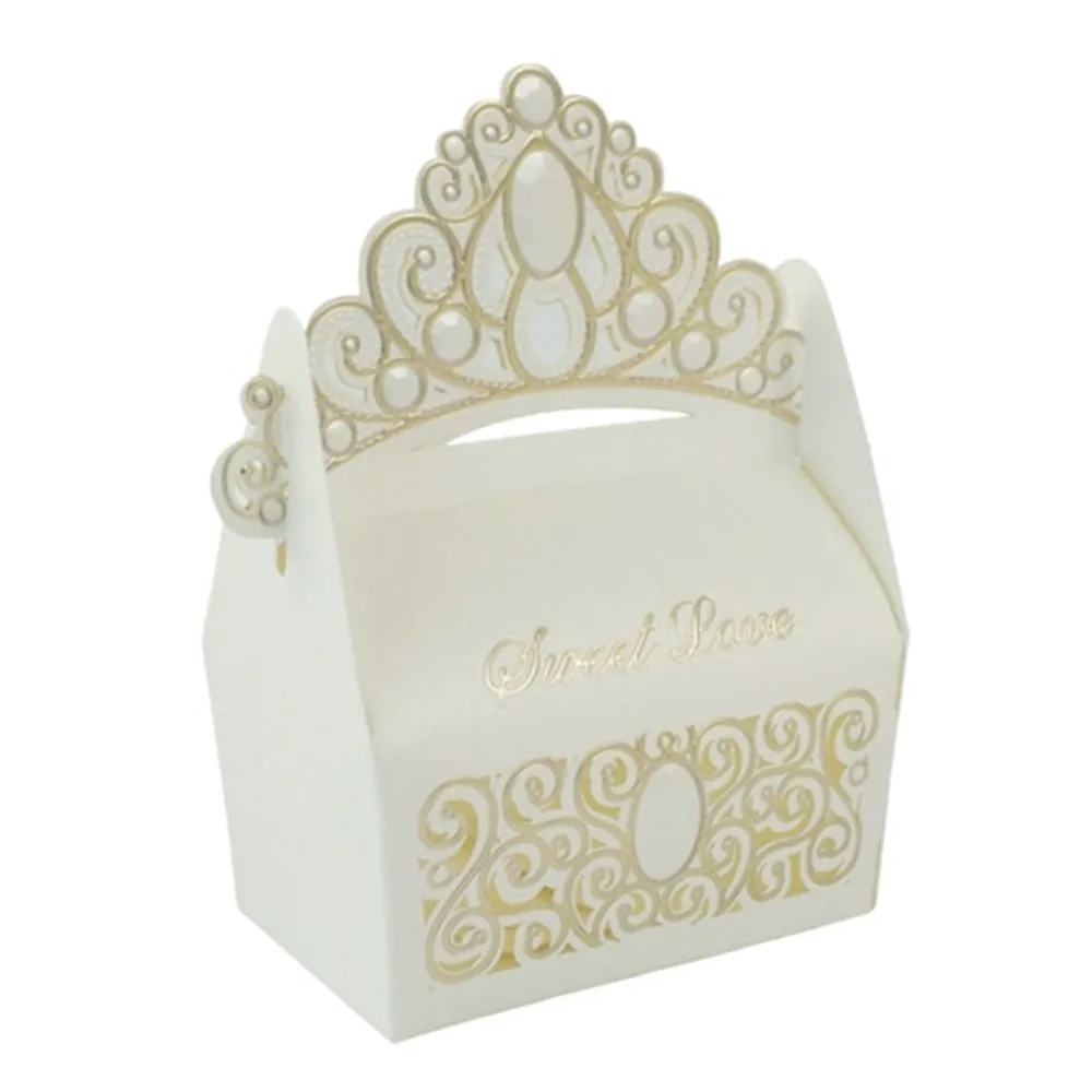 

50pcs Royal Shiny Gemstone Crown Candy Box Wedding Party Favors Box Birthday Party Candy Box Wedding Favours Keepsake