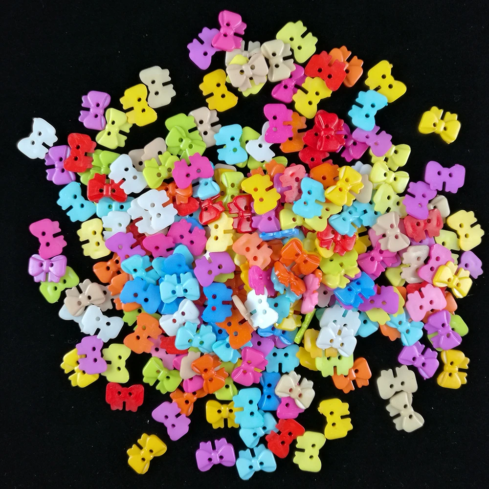 

Resin Sewing Button Bow Buttons Plastic Mixed Button Sewing Accessories Botones Scrapbooking Cardmaking 13*11MM