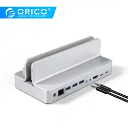 ORICO ANS6 Алюминий Тип-c к HDMI RJ45 USB3.0-A микрофон аудио док-станция для ноутбука с регулируемым держателем