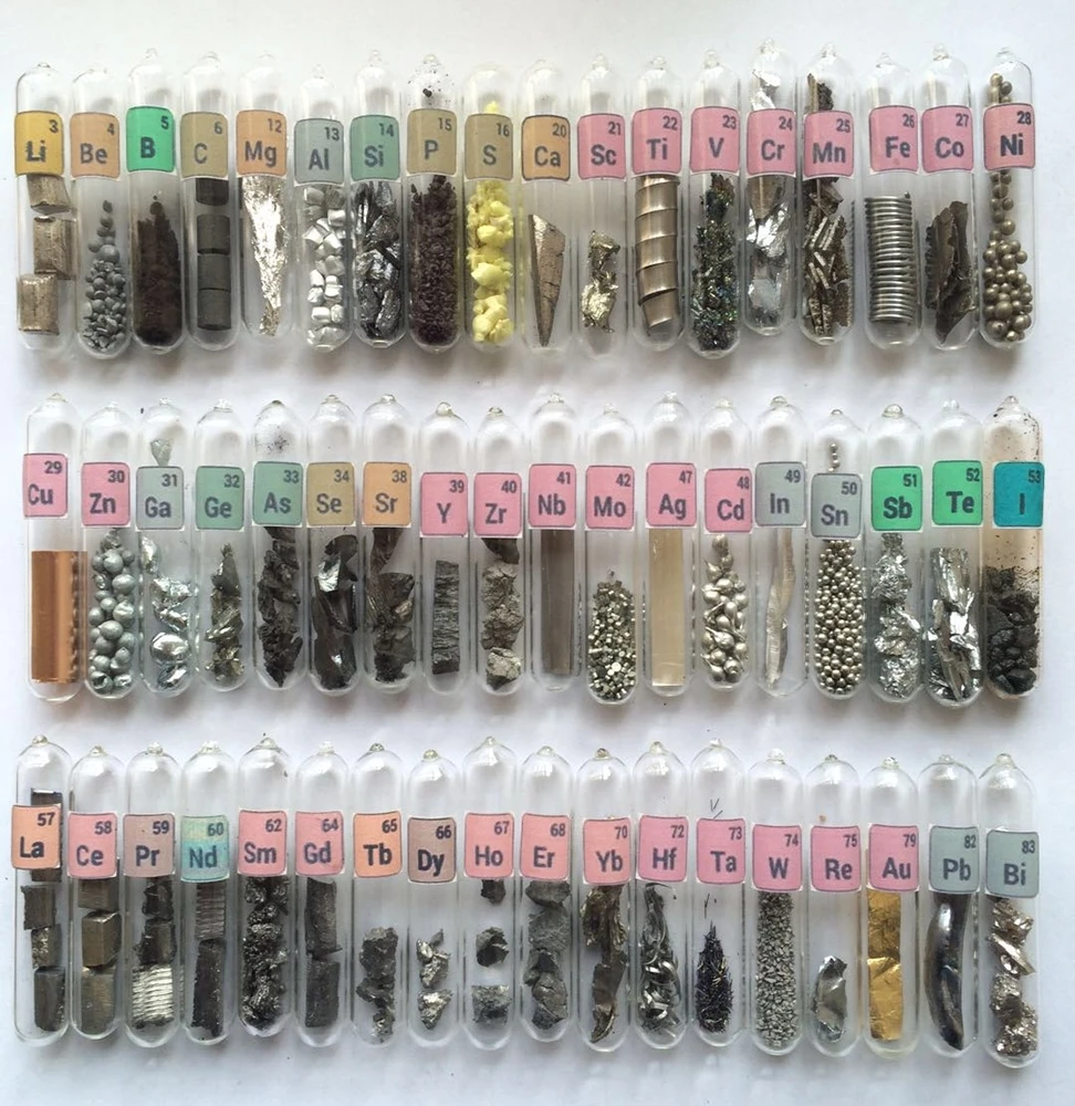 US $264.10 54 types of Elements Samples for Element Periodic Table collection