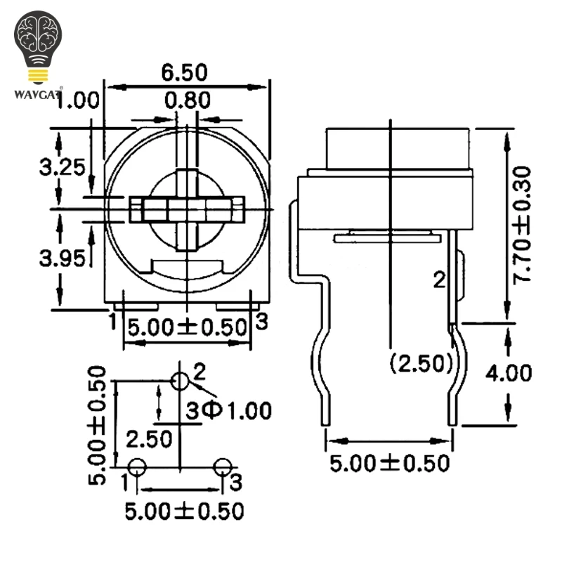 20 штук RM065 RM-065 100 200 500 1 K, 2K 5K 10K 20K 50K 100K 200K 500K 1 м Ом Подстроечный резистор подстроечный потенциометр переменный резистор