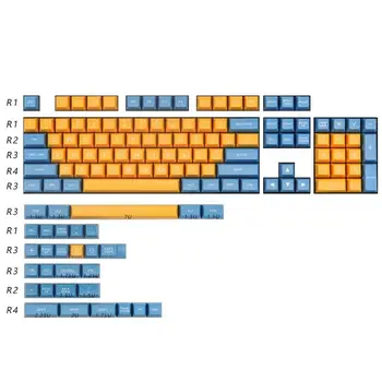 

MAXKEY SA KA Keycaps set Doubleshot ABS 125 keys for cherry mx mechanical keyboard