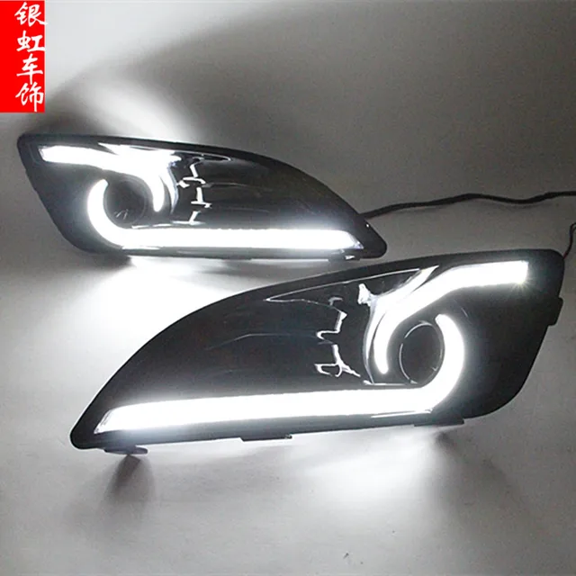 LED DRL daytime running light for ford fiesta 2013 14 with double