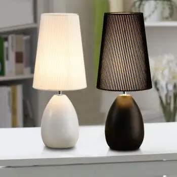 

Simple bedroom bedside table lamps romantic princess wedding garden creative luxury decorative white/black table lights ZA