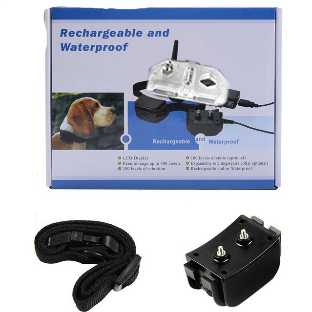 300 м дистанционный электронный ошейник для дрессировки собак с ЖК-дисплеем перезаряжаемый водонепроницаемый 100 уровней Вибрационный шок Стоп лай 998DR