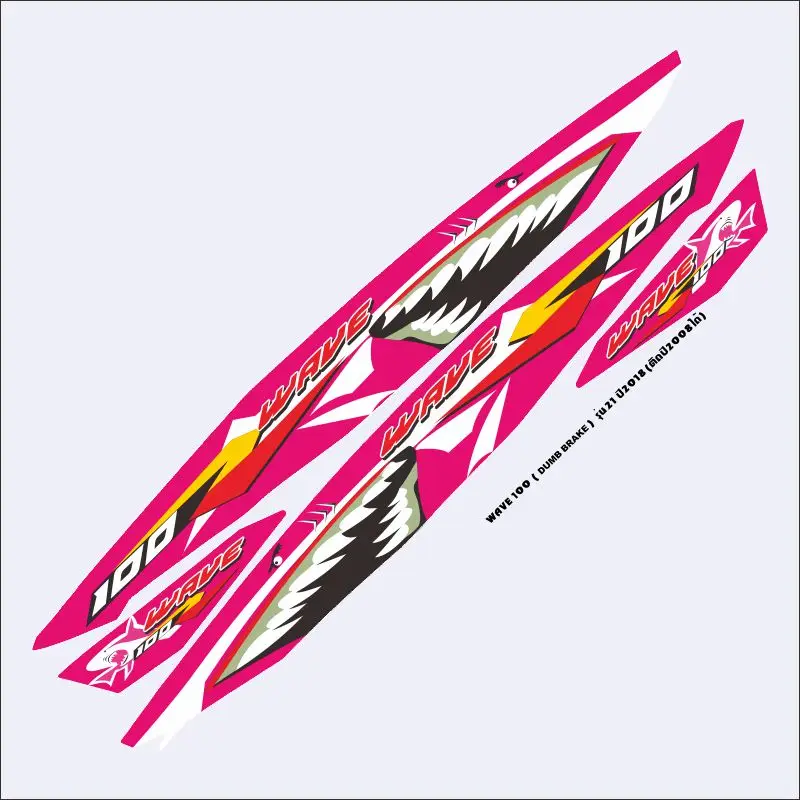 FASP Moto набор аксессуаров волна 100 наклейка в виде акулы Модифицированная Наклейка для honda wasv 100 - Цвет: Лаванда