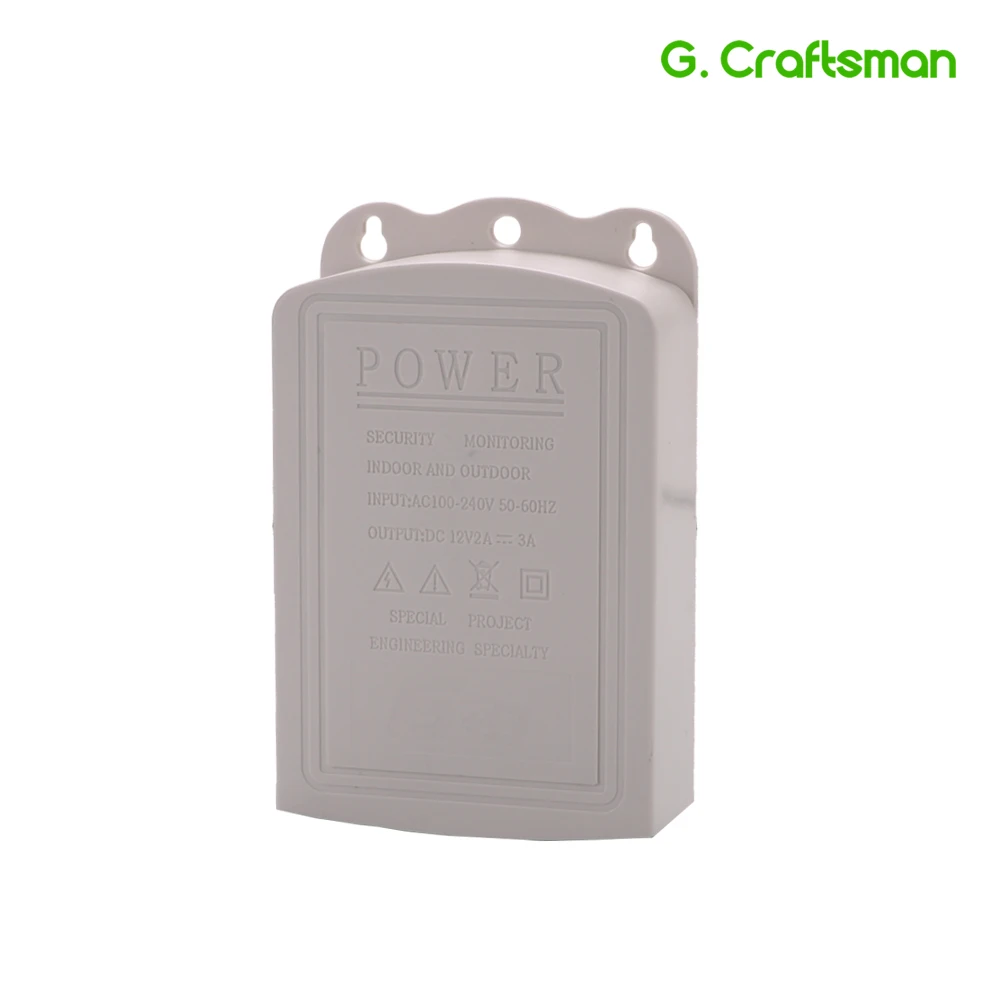  DC12V 2A AC 100V-240V Converter Outdoor Adapter 2000mA Waterproof Power Supply Plug 5.5mm x 2.1mm C - 33006761923