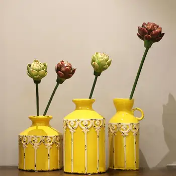 

Artificial Artichoke Succulent Plant with Rod for Home Party Potted Plant Decor