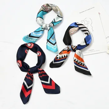 

2019 explosion retro literary small silk scarf women's towel female strip wild small scarf decorative scarf