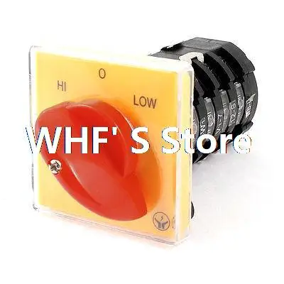 

AC 500V 25A HI/O/LOW 16 Terminals Universal Rotary Changeover Switch