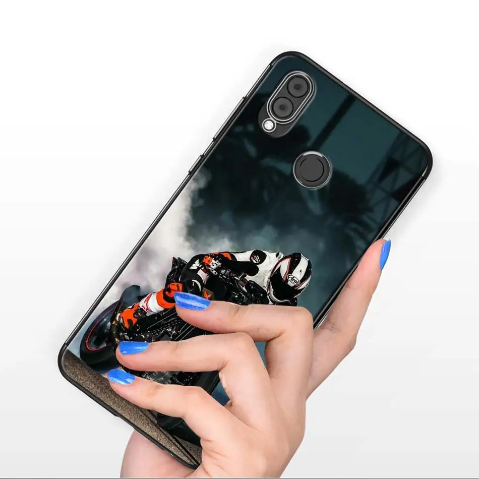 Moto Cross moto rcycle спортивный черный чехол для huawei P30 20 Pro P10 P20 P30 Lite mate 10 20 Lite P Smart Plus чехол