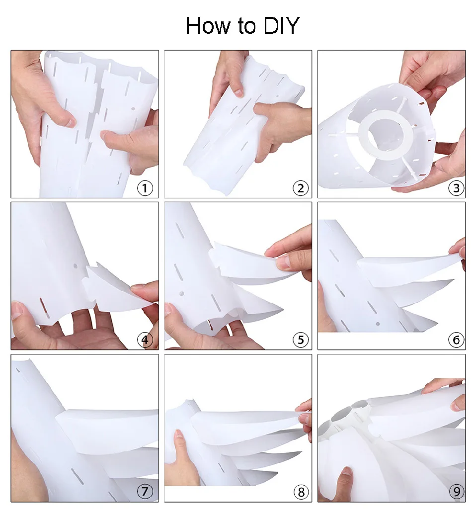 YouOKLight DIY Lotus Shaped Chandelier Ceiling Pendant Lampshade For Home