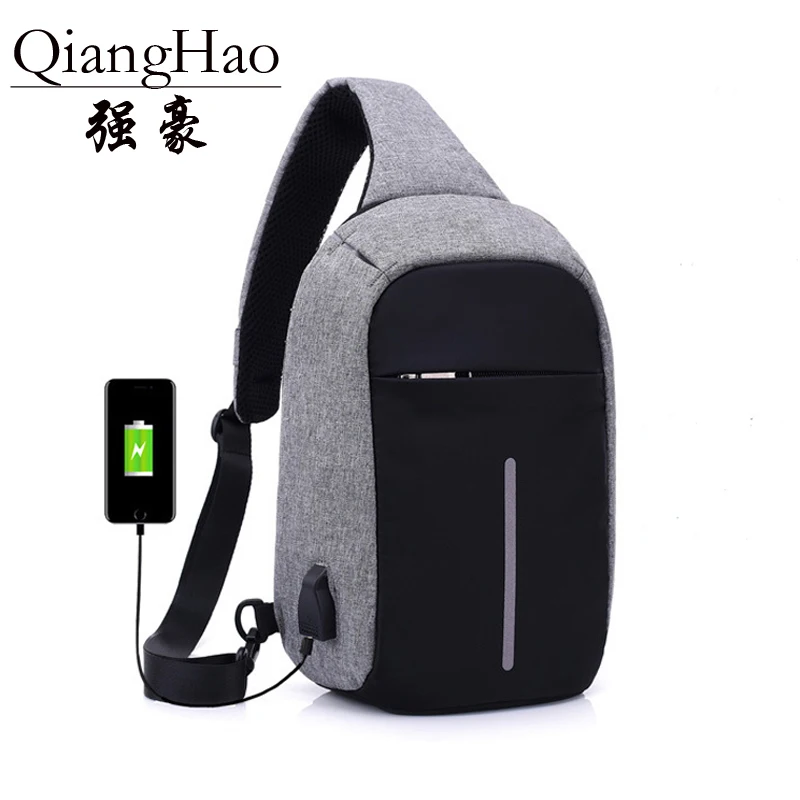 

Canvas Men Backpack Anti Theft With Usb Charger Laptop Business Unisex Knapsack Shoulder Waterproof Women Travel Bag