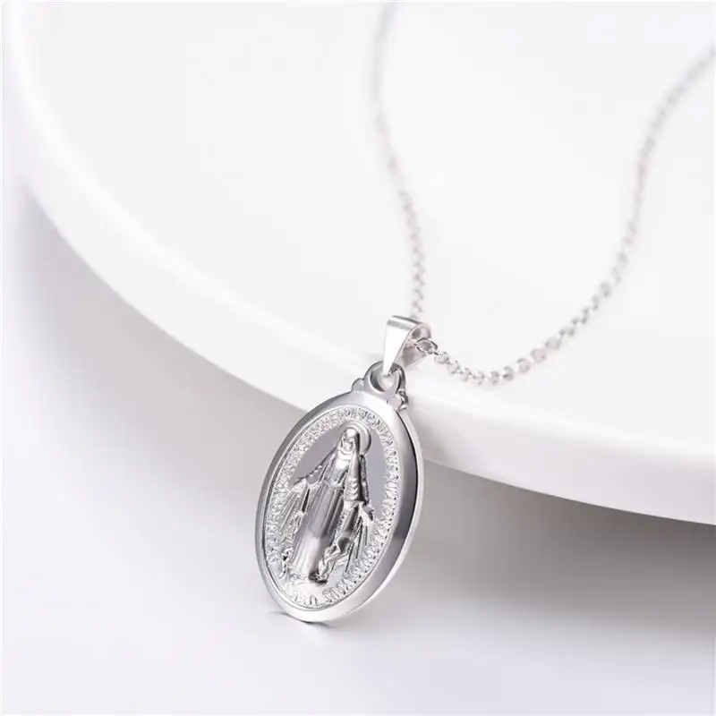 Новейшее серебро 925 пробы Крест йесу ожерелья чистый 925 серебро христианский кулон ожерелья для женщин мужчин Бог ожерелья