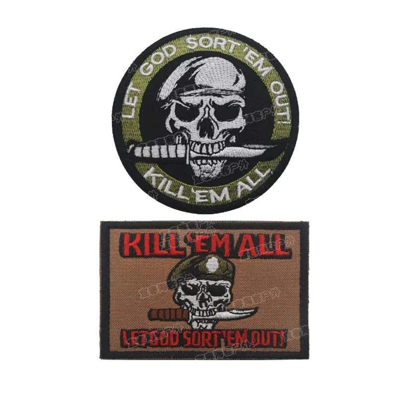 

Kill All 3D Embroidered Military Badge Armband Patch US Army Clear Tool Knife Tactics Moral Patch Personality Accessories Patch