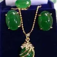 Великобритания, ювелирные изделия для девушек, изысканный зеленый драгоценный кулон Цепочки и ожерелья кольцо/набор AAA Стиль серебро-ювелирные изделия mujer moda