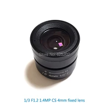 2016 hot china manufacturer camera hd f1.4 CS fixedl iris 4mm cctv lens for 1/3 inch