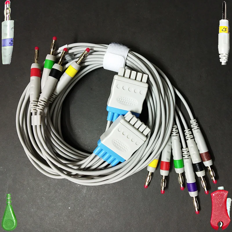 Совместимость GE Marquette/Hellige leadwire set 412680 001 используется для 500/1200 многоканального