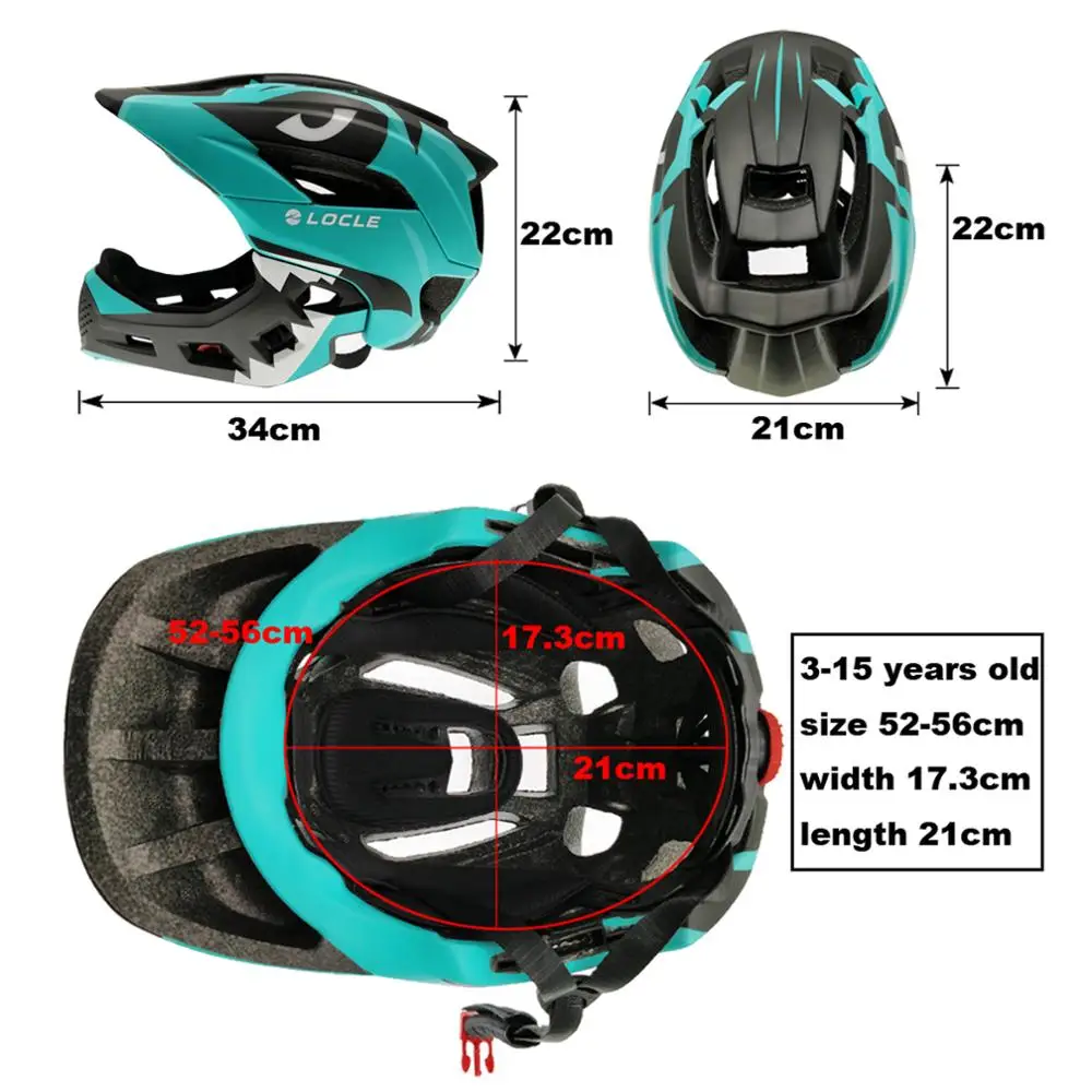 LOCLE детский шлем для скейтборда, катания на коньках, детский шлем для защиты рта, полностью покрытый шлем для катания на роликах, шлем для езды на велосипеде