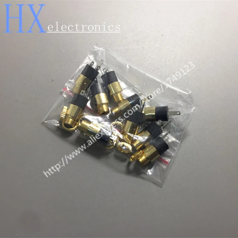 PJ-392 3Pins Vertical 3.5MM Stereo Aduio Connectors 3.5mm Headphone Plug Gold Plating PJ392_
