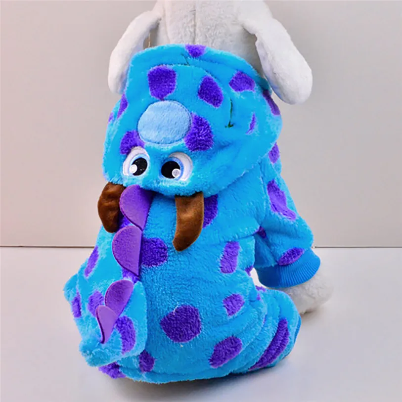 XXS-L Velvet Dogs Coat Jumpsuit Cute Cosplay Winter Pet Clothes for Small Middle Dog Warm Pet Vest Puppy Sweater noMC15 (4)
