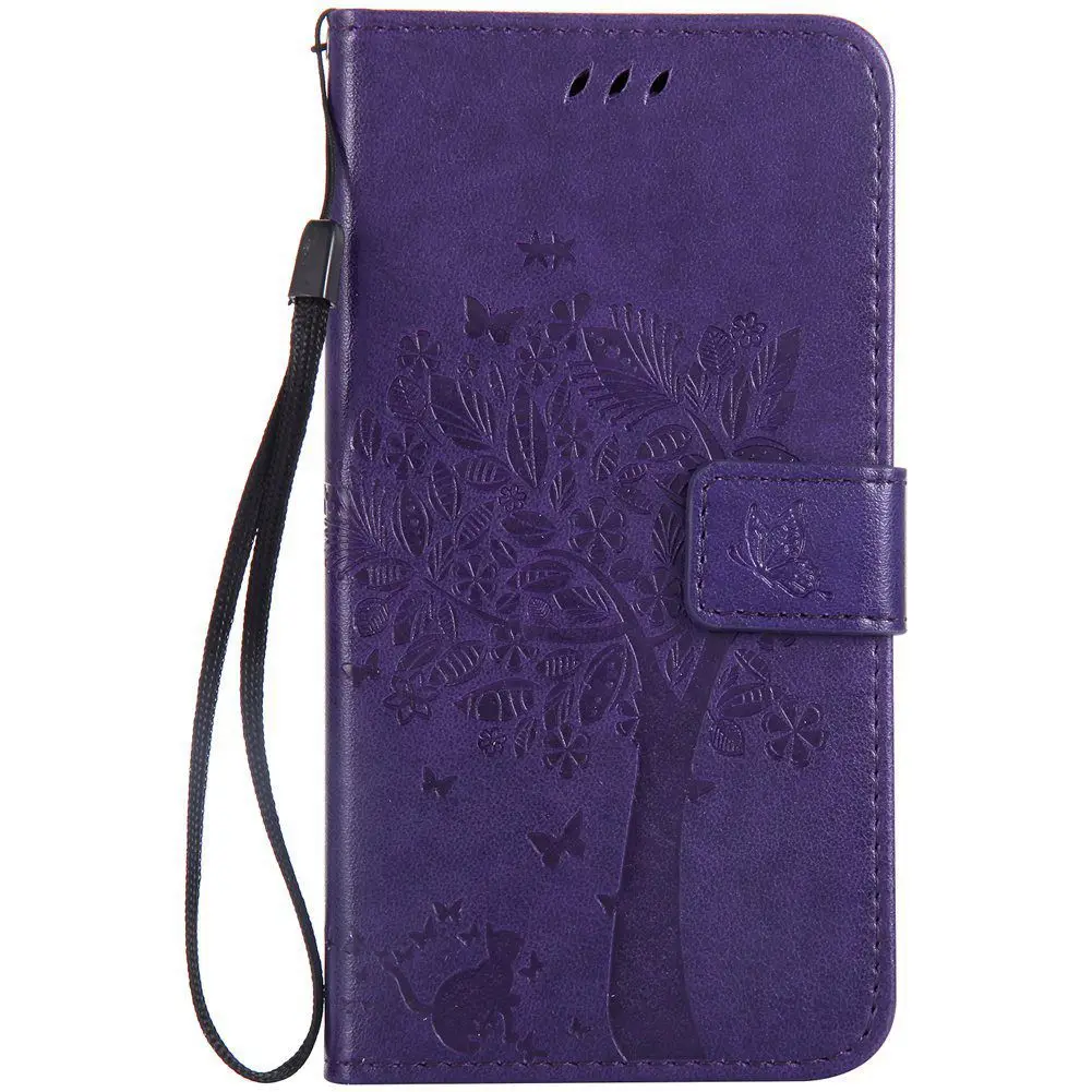

MuTouNiao Purple Leather Flip Case Cover For Samsung Galaxy J3 J4 J6 J7 Duo 2018