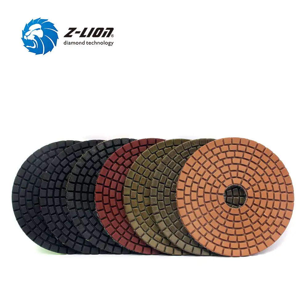 Z Lion Diamond Polishing Pads 4 Wet Set Of 7pcs For Marble