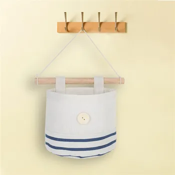

TTLIFE Cotton And Linen Storage Hanging Bag Wall Storage Bag Cloth Dormitory Door Hanging Storage Bags Useful Practical Deco