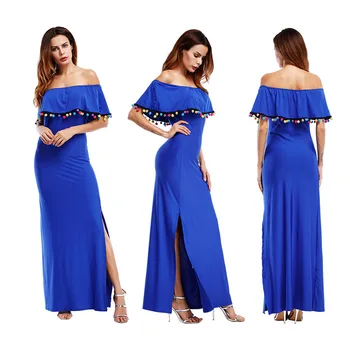 

Popular Sexy Long Beach Dress Women Tunic Swimsuit Bikinis Smock Cover Up Blouse Pareo Splits Backless Slim Dress Smock Sarongs