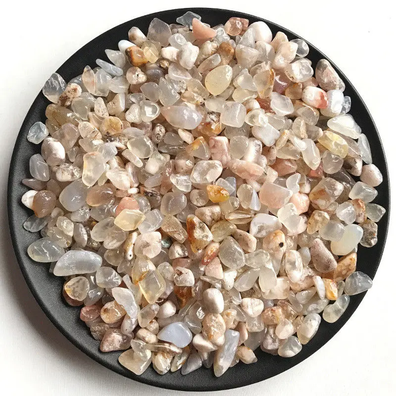 

Wholesale 50g 2 Size Natural Sakura Agate Rock Crystal Gravel Gem Stone Polished Natural Stones and Minerals C768