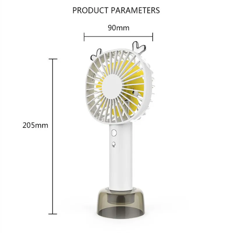 Новый милый ручной вентилятор мини перезаряжаемый портативный маленький Электрический вентилятор студенческий офисный Настольный