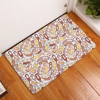 

New Anti-Slip Carpets Cartoon Animals Print Mats Bathroom Floor Kitchen Rugs 40X60 50X80 cm