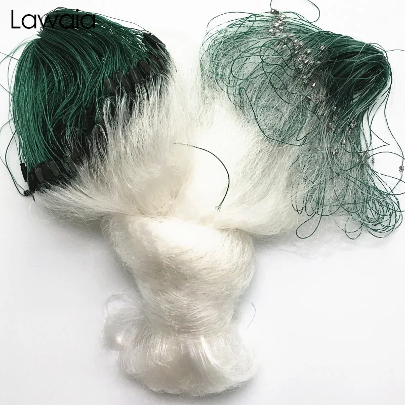 

Lawaia Fishing Net 2M Deep 80M Long Imported White Silk Three-layer Sticky Net 2.5 Finger Mesh Pinch Plumb Landing Net Fish Tool