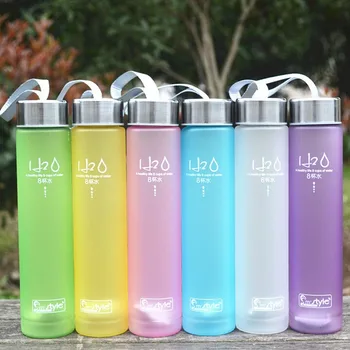 

NEW 280ML Sport Fruit Lemon Juice Drinking Bottle Infuser Clear Plastic Water Bottle -30
