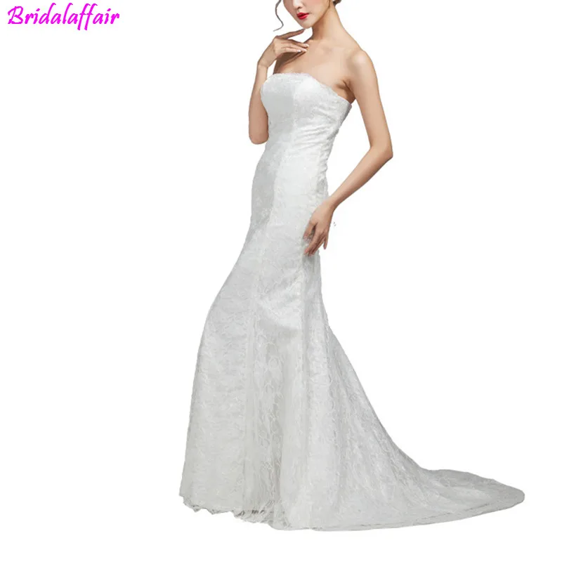 

Elegant Lace Mermaid Lace Wedding Dresses Ivory Wedding Gown vestidos de noiva robe de mariage bridal dress Vestido de Noiva