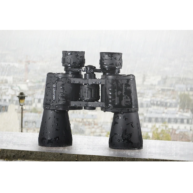 LEAYSOO 10X50 Professional Binocular Waterproof Low light level night vision Moonpit in sight Telescope NO infrared