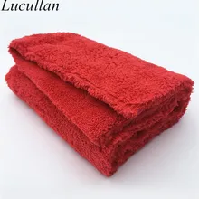Lucullan toalha de microfibra, super glory edgeless, de pelúcia, 40x40cm, 500gsm panos para polimento, polimento, polimento, limpeza, lavagem de carros