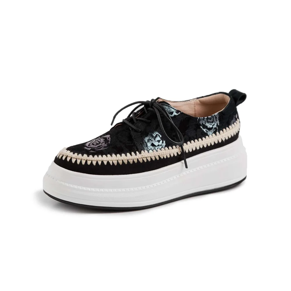 Vulkanisierte Up Himmel Schuhe Runde Concise L22 Schafe Neue Leder Design gold 2019 Spitze Boden Stil Wasserdicht blau Blumen Freizeit lavendel fWzOYz6Bax