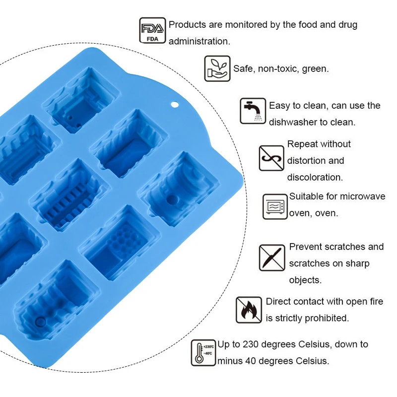 Форма поезда силиконовая форма льда крем производитель пирожные, паштеты форма выпечки помадка Шоколадные Формы инструмент для украшения торта