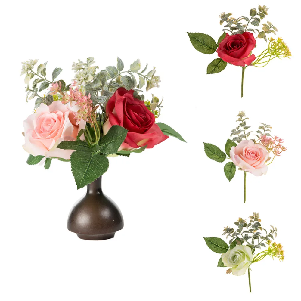 Wedding Decoratio High Quality Artificial Flowers Vivid Real Touch Rose