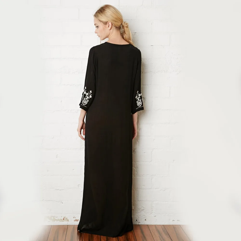 Dresses Boho Embroidery Beach Ethnic 2