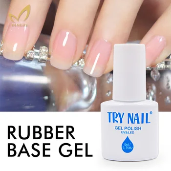 

TRY NAIL Transparent Rubber Base Gel Soak Off Clear UV primer Long Lasting UV Nail Gel Polish Professional Nail Art
