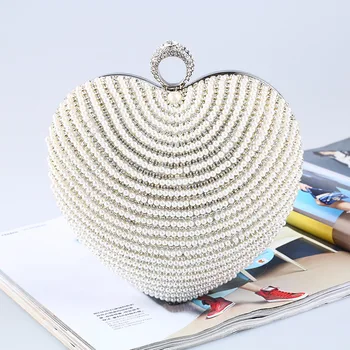 

Party Evening Bag Mantian New Designs Ball heart Clutch with Rhinestones Crystal Wedding Party Purse Evening Bag 217A