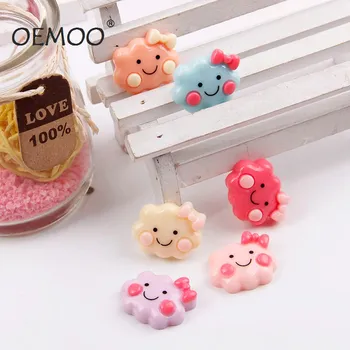 

30pcs/lot smile flower Resin Crafts For Diy Decoration Mixed Hot And Lovely Flat Back Resin Cabochons ,25*20mm