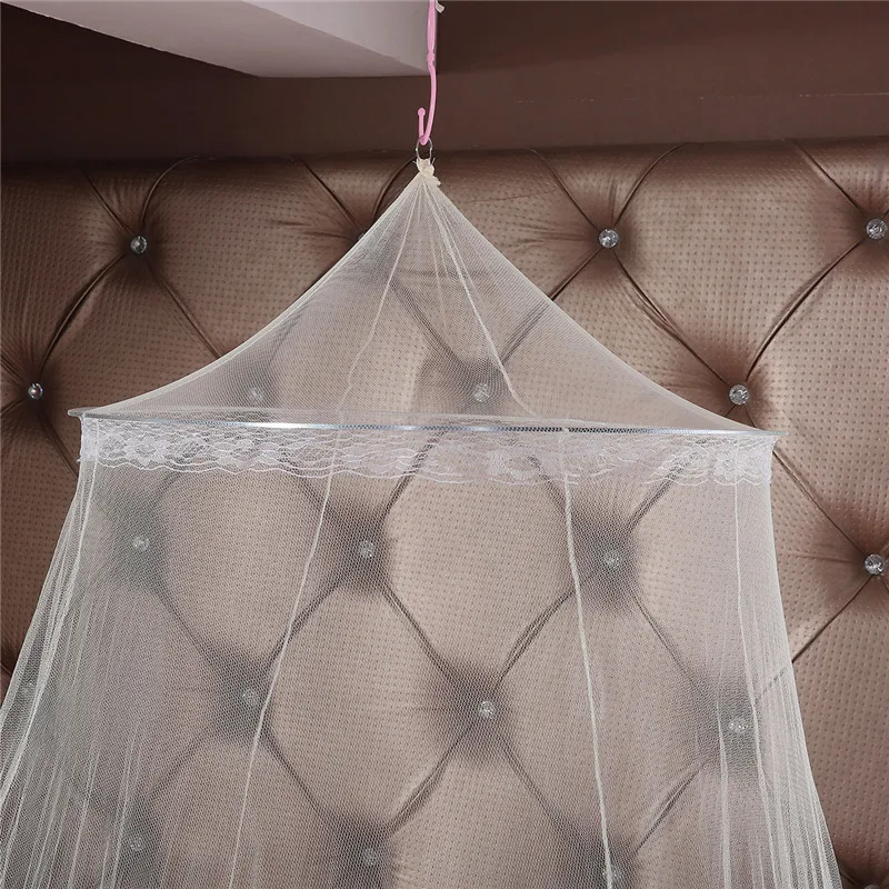 Летняя Полиэстеровая сетчатая ткань москитные сетки. Элегантный Подвесной купол сеть от комаров домашний текстиль